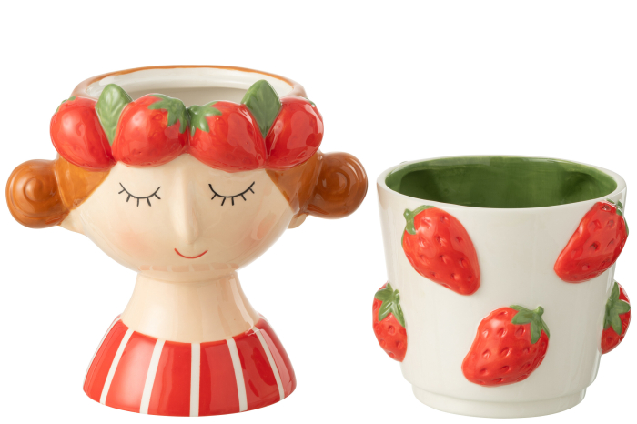 Ghiveci 2 părți, Strawberry Girl, 30.5x21x17.5 cm [2]