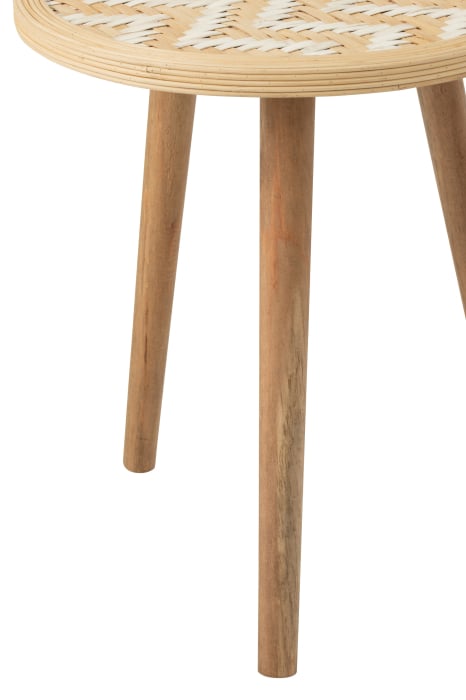 Set 3 masute laterale, Fibre naturale, Natural, 53x53x55 [2]