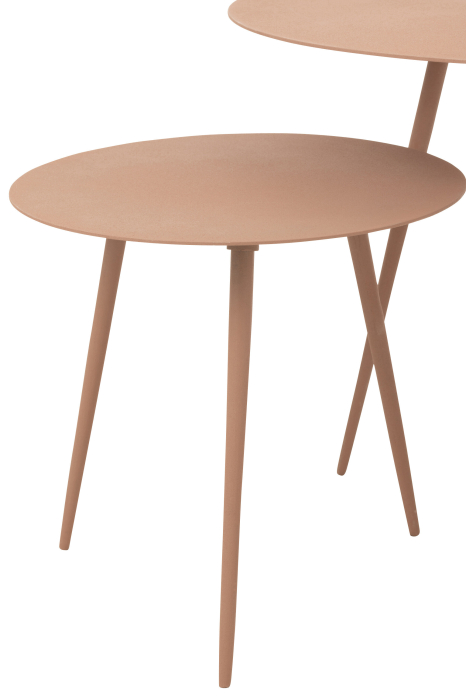 Set 3 masute laterale, Metal , Roz, 56x56x44.5 [4]