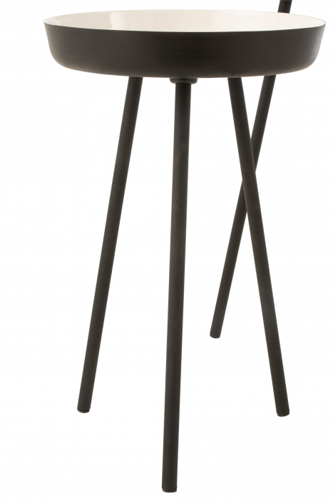 Set 3 masute, Metal, Alb, 52x52x58 cm [2]