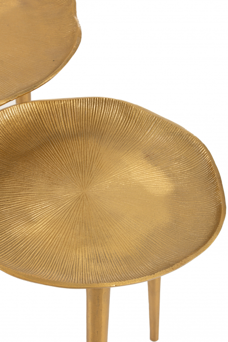 Set 3 masute Irregular, Metal/Fier, Auriu, 45x45x54 cm [4]
