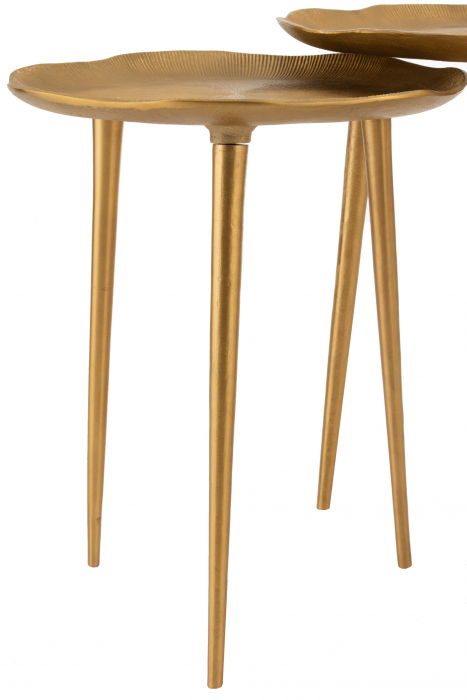 Set 3 masute Irregular, Metal/Fier, Auriu, 45x45x54 cm [3]