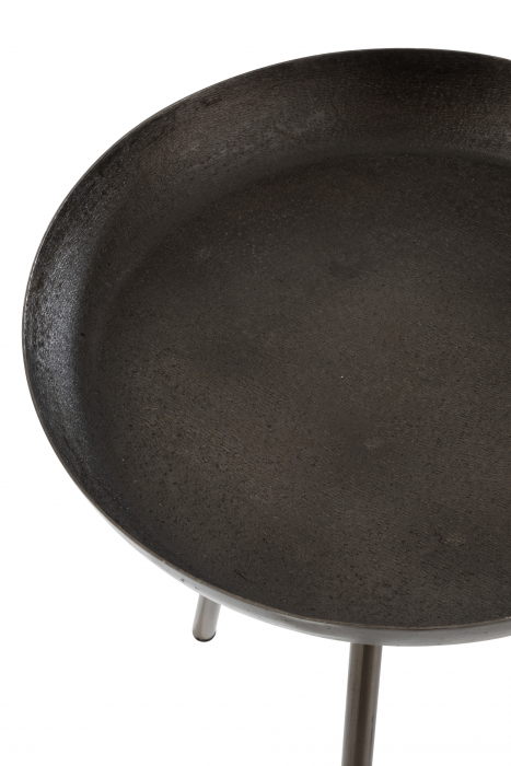 Set 3 masute, Metal, Gri, 52x52x58 cm [2]
