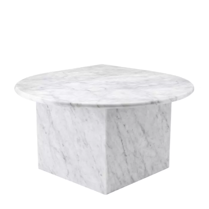 Set de 3 măsuțe de cafea din marmură albă Carrera Napoli [5]