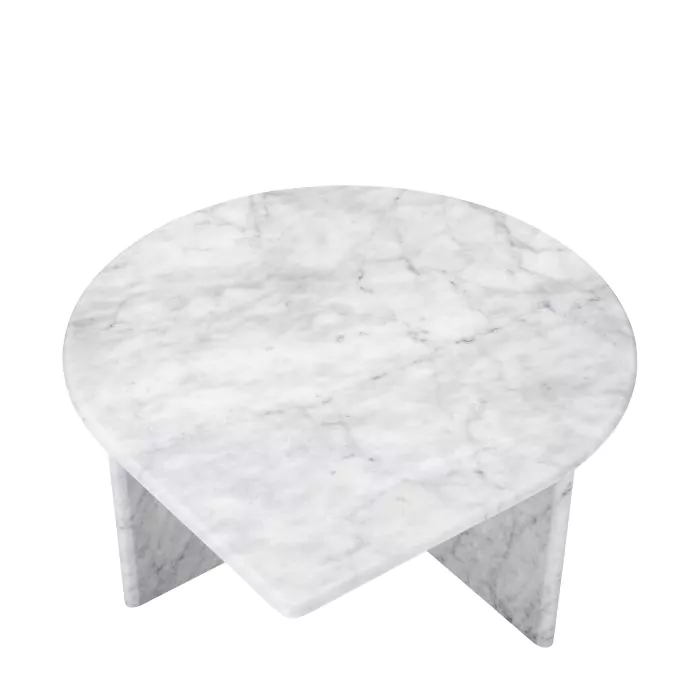 Set de 3 măsuțe de cafea din marmură albă Carrera Napoli [4]
