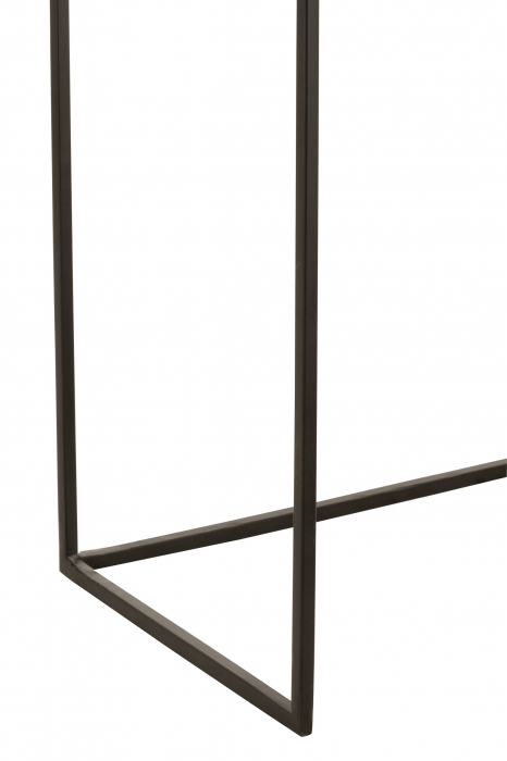 Set 3 masute Rectangular, Aluminiu, Maro, 53x29x66 cm [3]