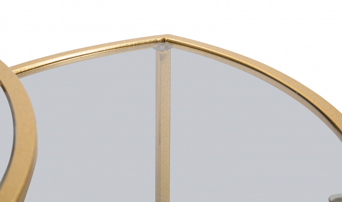 Set 3 masute Triangle, Fier/Sticla, Auriu, 50/ 45/40x60/50/40x60/ 50/40 cm [4]