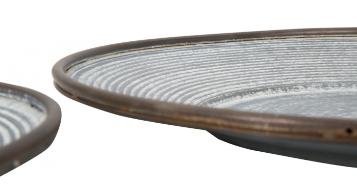 Set 3 platouri decorative Clot, fier, gri, 50.5X4.5-  39.2X4.5-35X4 cm [5]