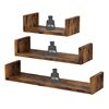 Set 3 rafturi pentru perete, Lemn/metal, 30x15x10cm/ 45x15x10cm/ 60x15x10cm [3]
