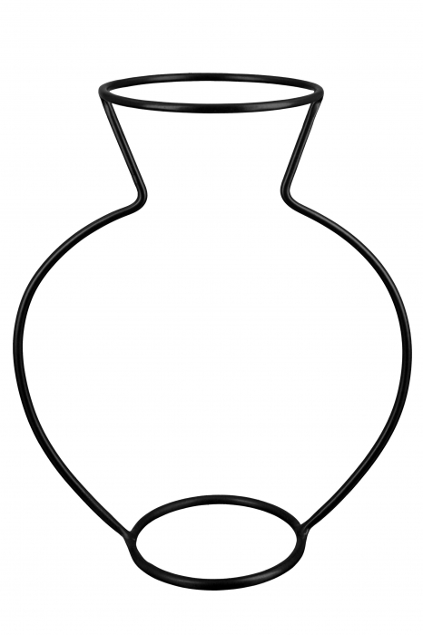 Set 3 vaze decorative, Metal, Negru, 0x0x0x cm [9]