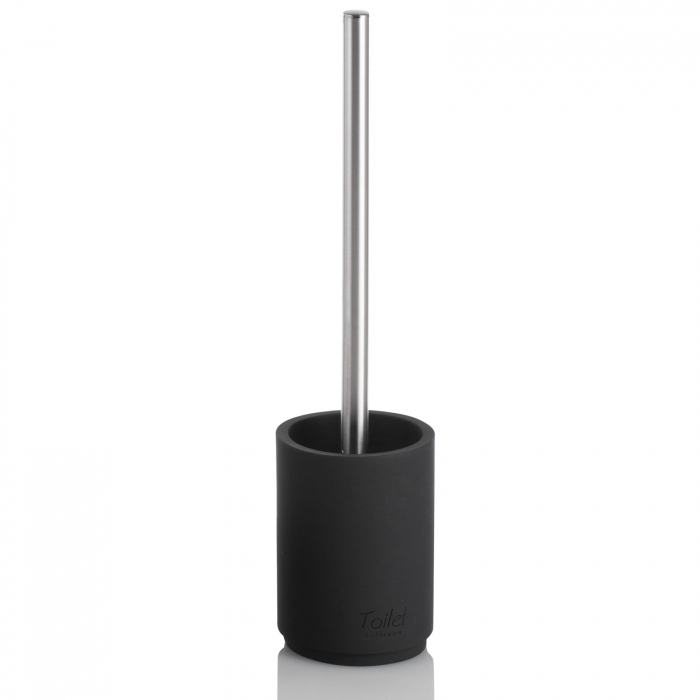 Set 4 accesorii baie PARAA, Rasina/Metal, Negru, 10x10x37 cm [5]