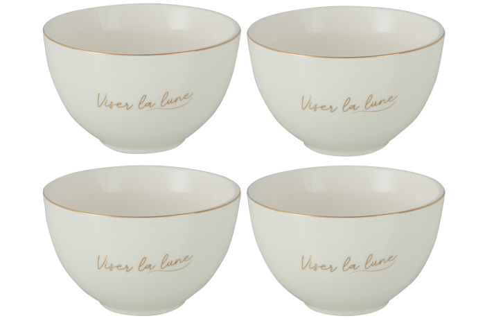 Set 4 Boluri, Porţelan, Alb, S [1]