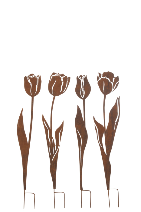 Set 4 deco gradina, Metal, Maro, 14x0.5x84 [1]