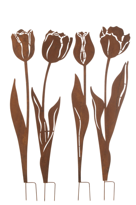 Set 4 deco gradina, Metal, Maro, 20x1x112 [1]