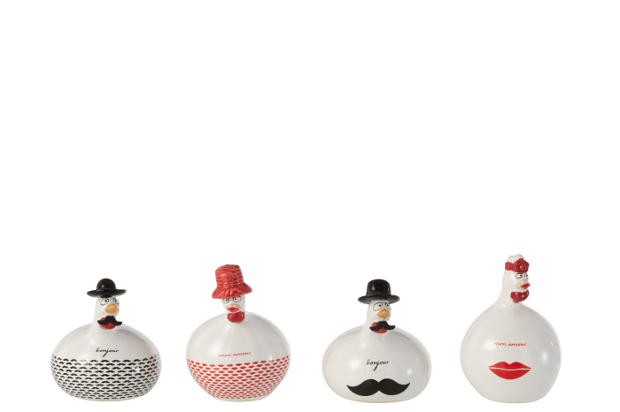 Set 4 figurine, Ceramica, Alb, 7x7x11 [1]