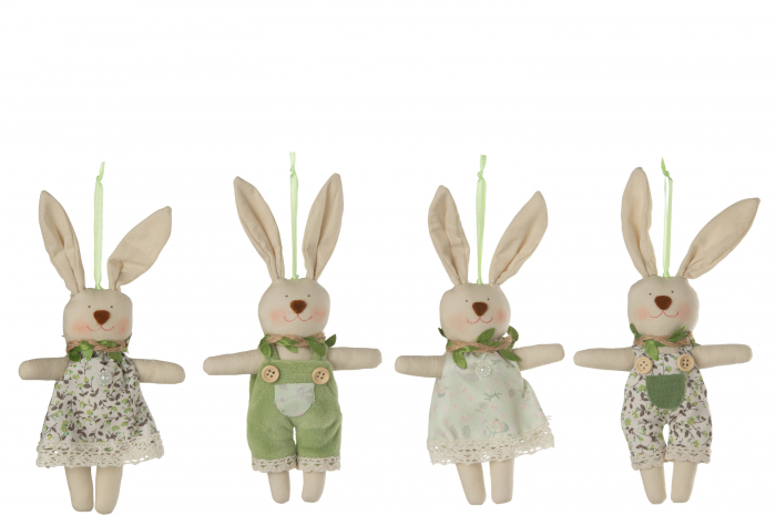 Set 4 figurine, Textil, Verde, 12x3x21