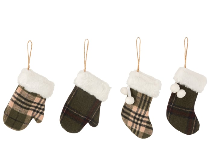 Set 4 ghirlande, Textil, Verde, 16x10x1 [2]