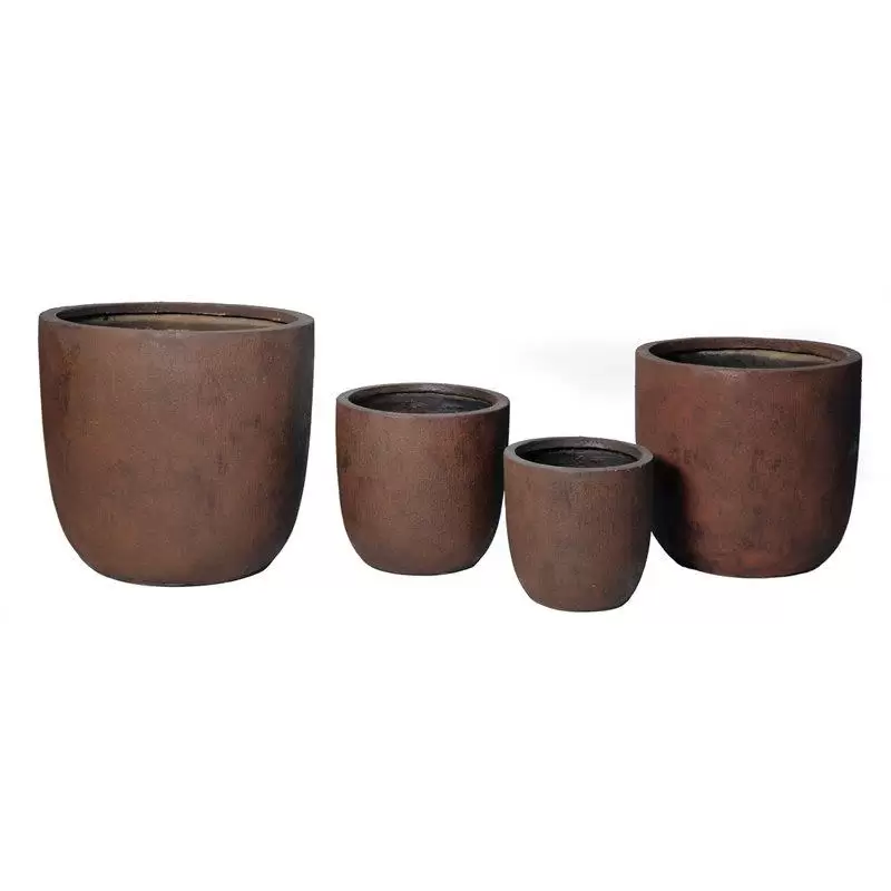 Set 4 ghivece Texas Egg Pot Rust S4