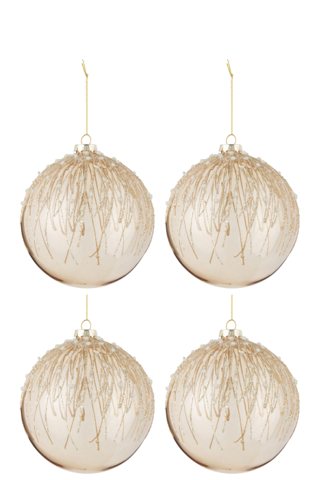 Set 4 globulete, Sticla, Auriu, 13x13x15 [2]