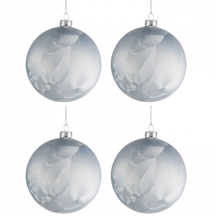 Set 4 globulete, Sticla, Gri, 10x10x10.4 cm [2]