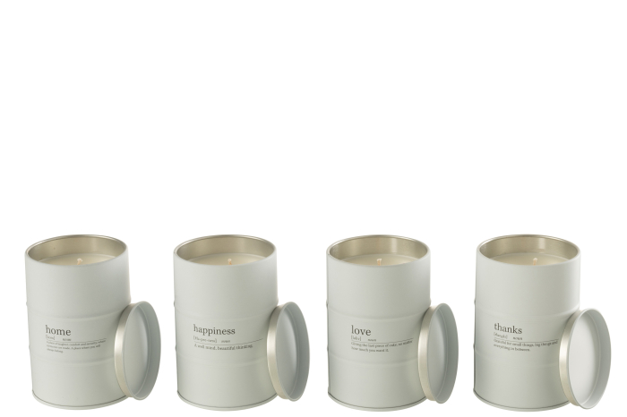 Set 4 lumanari parfumate, Ceara, Alb, 7.5x7.5x11.5 [1]