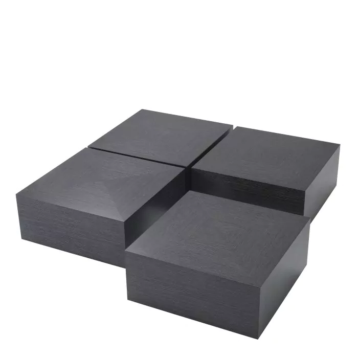 Măsuță de cafea, Puro set 4, furnir din stejar, gri carbune, Dims: L. 65 | W. 65 | H. 32.5 | per table (CM) [2]