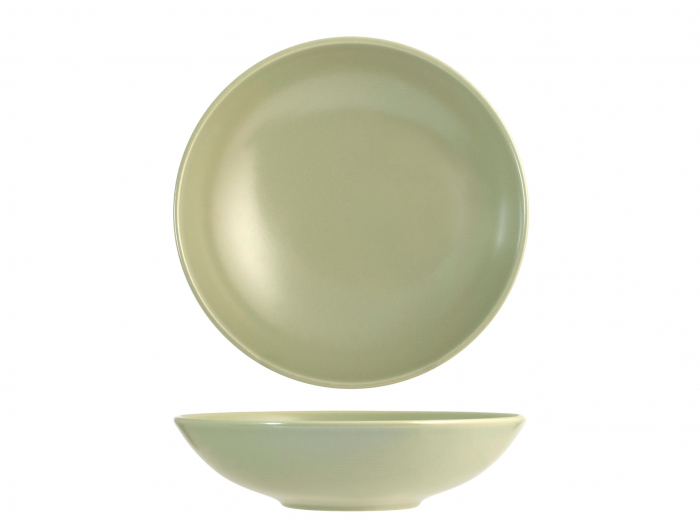 Set 6 farfurii Denver, Verde, Ceramica, 20 cm