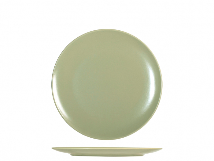 Set 6 farfurii Denver, Verde, Ceramica, 20 cm