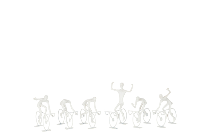 Set 6 figurine Cyclists, Rasina, Alb, 12x12x14 cm [1]