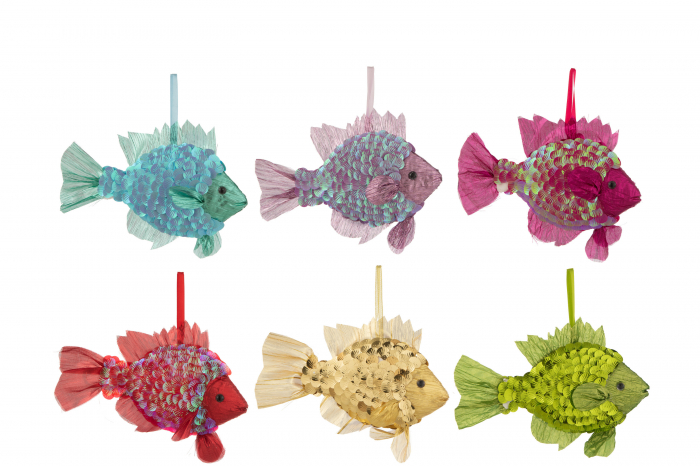 Poze Set 6 ghirlande Fish, Material sintetic, Multicolor, 27.5x19x6 lotusland.ro
