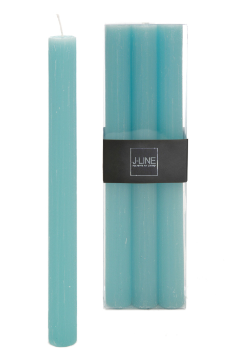 Set 6 lumanari, Ceara, Albastru, 7x4.5x24 cm [1]