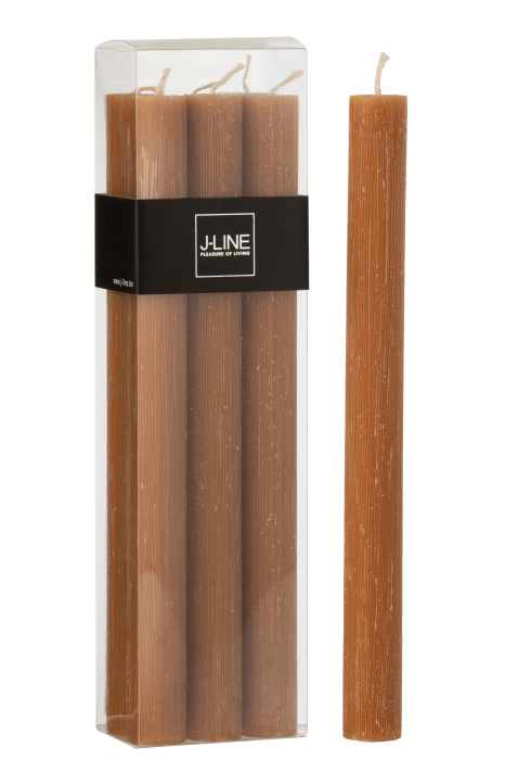 Set 6 lumanari, Ceara, Portocaliu, 7x4.5x24 cm [1]