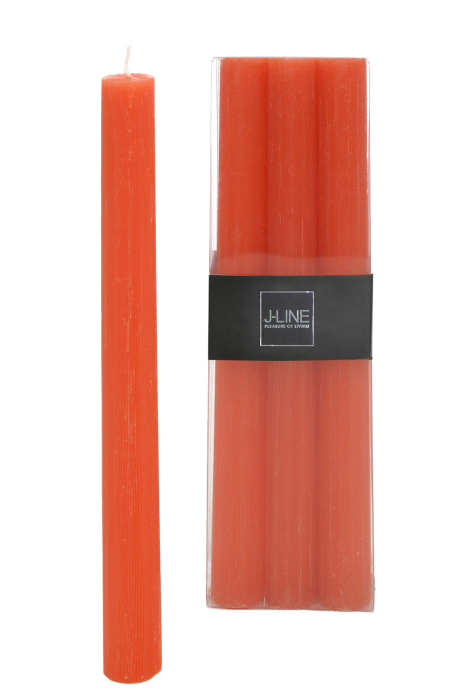 Set 6 lumanari, Ceara, Portocaliu, 7x4.5x24 cm [2]