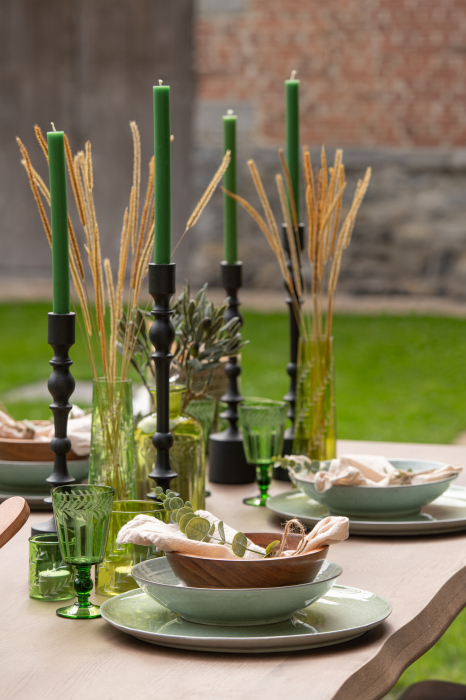 Set 6 lumanari, Ceara, Verde, 7x4.5x24 cm [1]