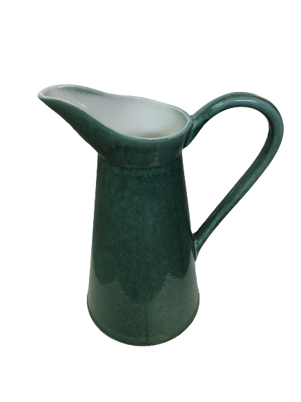 Set Carafa cu Vaza si Farfurie VAUX, ceramica, verde maslina, 32.5/33/5 cm [10]