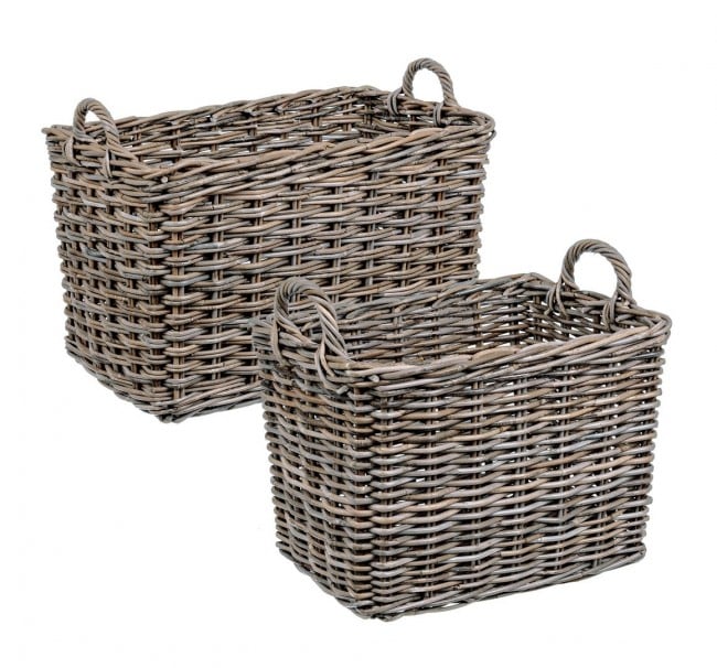 Set de 2 cosuri Narra, Fibra naturala, Maro, 40/50x30/37x34/37 cm [2]