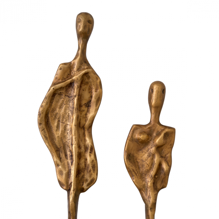 Set de 2 figurine, Dual, finisaj din alamă cu aspect vintage [4]