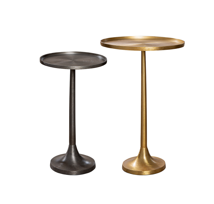 Set de 2, Masuta laterala, "Prataouro", Fier, auriu, argintiu, PU 1, H 60,5 cm, A. 38 cm [4]