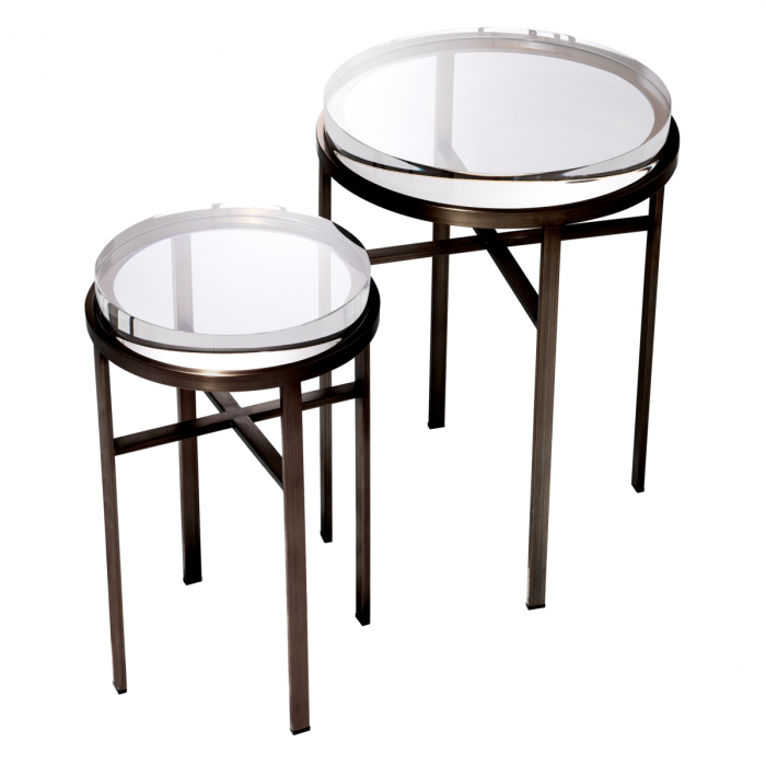 Set de 2 măsuțe laterale Hoxton, finisaj bronz [3]