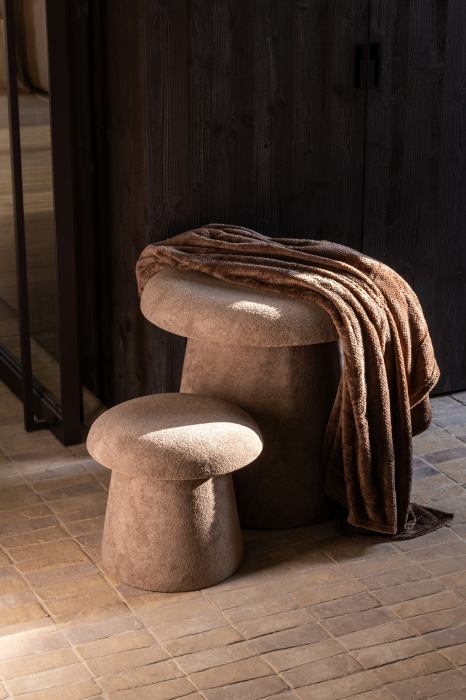 Set de 2 scaune ciuperca din MDF gri inchis [1]