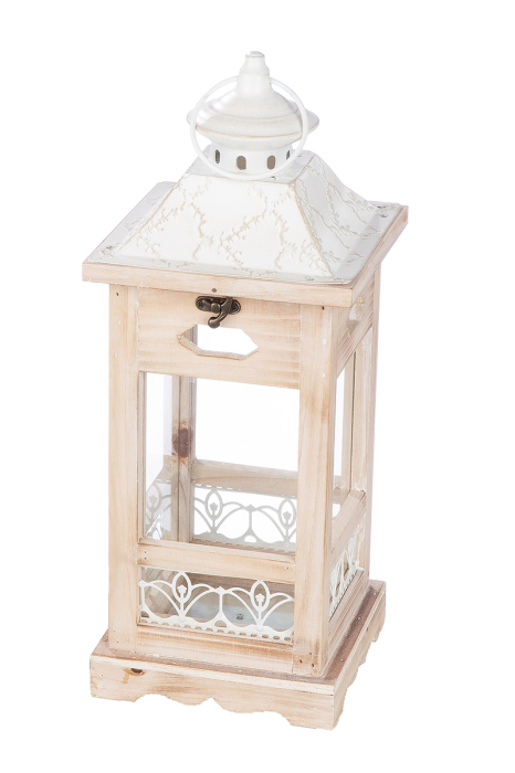 Set de 3, Felinar, „Clifton”, Lemn, culori naturale, PU 1 [4]