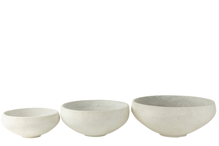 Set de 3 Vze Fibra, Lut, Alb [2]