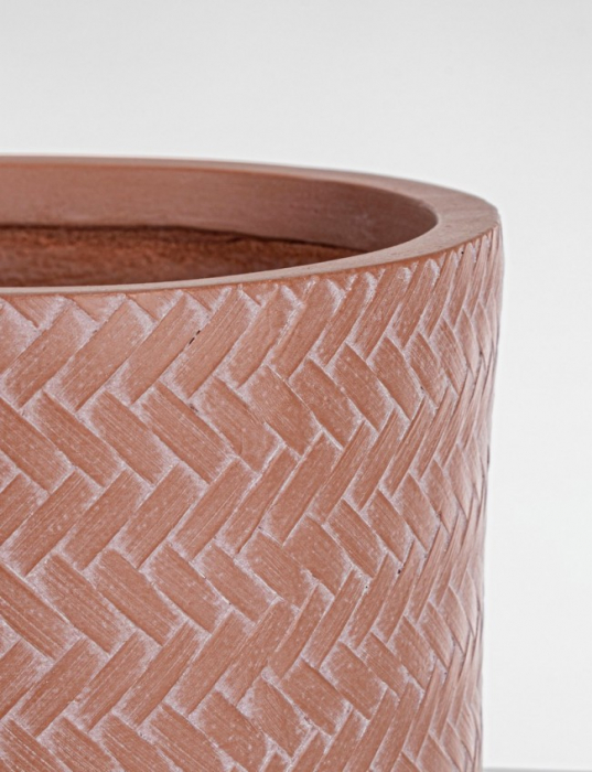 Set de 4 ghivece Tressage, Argila, Caramiziu, 24/30/36/43x24/30/36/43 cm [3]