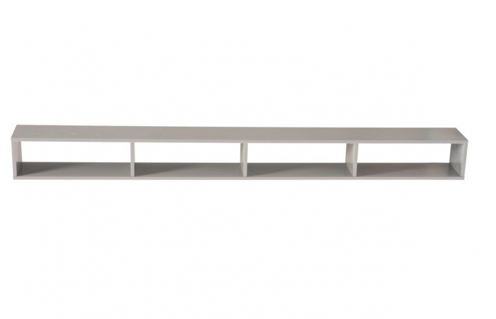 Set de baie cu 6 piese PERTH, Melamina/Aluminiu/Abs/Sticla/Ceramica/Metal, Alb, 160x46.5x190 cm [6]