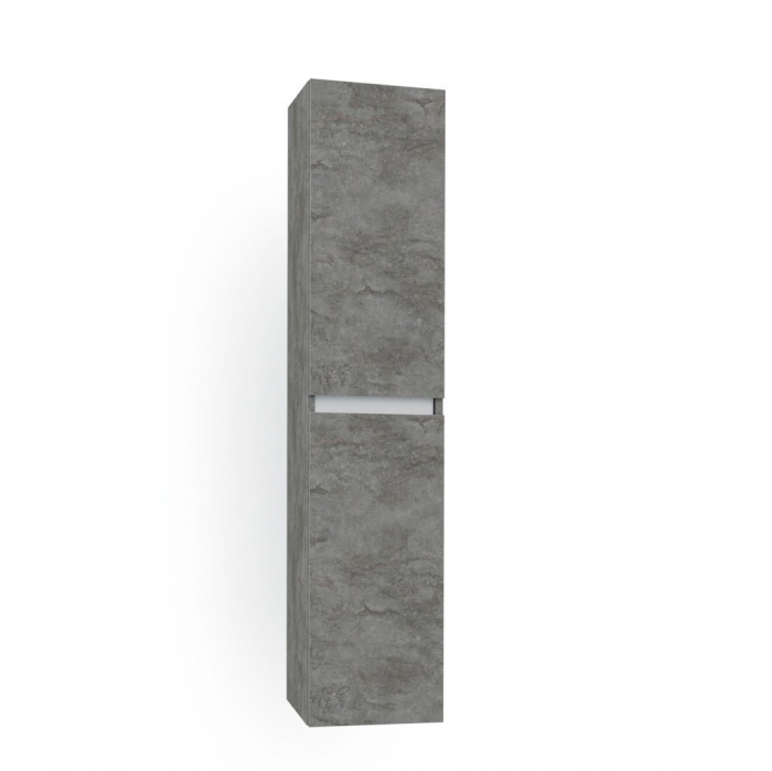 Set de baie cu 6 piese PERTH, Melamina/Aluminiu/Abs/Sticla/Ceramica/Metal, Gri, 101x46.5x190 cm [7]