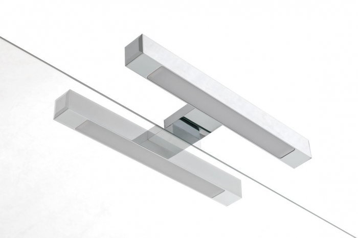 Set de baie cu 6 piese PERTH, Melamina/Aluminiu/Abs/Sticla/Ceramica/Metal, Maro deschis, 140x46.5x190 cm [6]