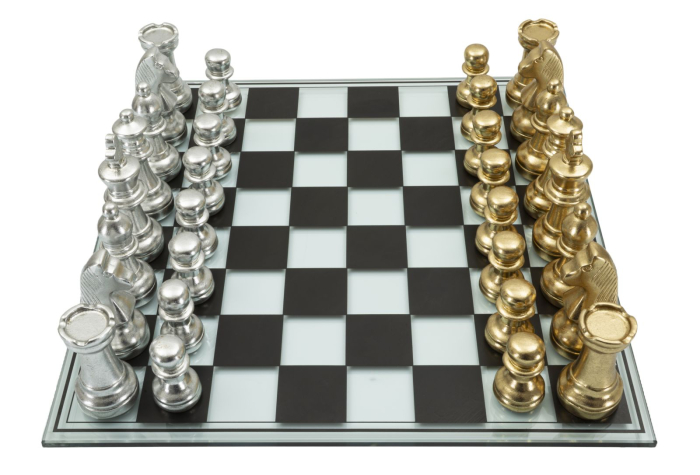 Set de sah alb-negru 50,5x50,5x14 cm [6]