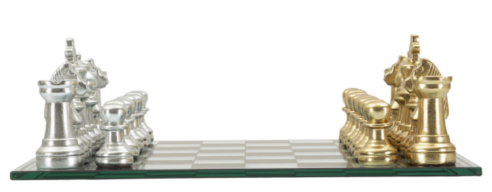 Set de sah alb-negru 50,5x50,5x14 cm [5]