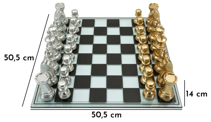 Set de sah alb-negru 50,5x50,5x14 cm [10]