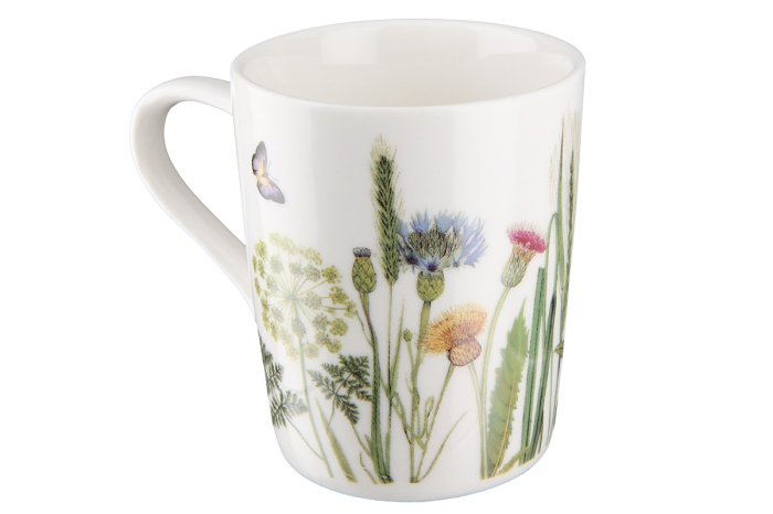 Set espresso, "Wild Flowers", Design floral, Portelan, verde, alb, L. 14.3 cm, l. 21.3 cm, H. 6 cm [4]